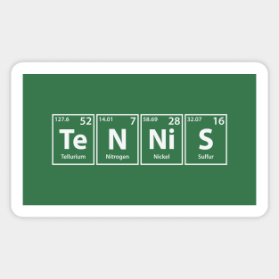 Tennis (Te-N-Ni-S) Periodic Elements Spelling Sticker